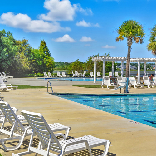 Pool with lounge chairs